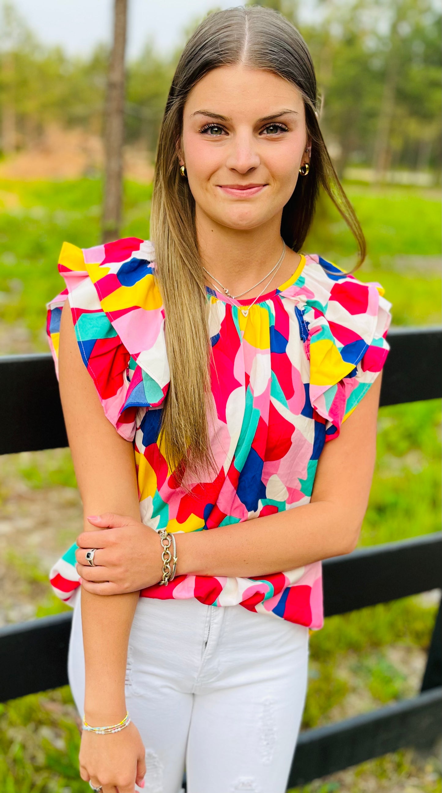 Color Block Stop Top